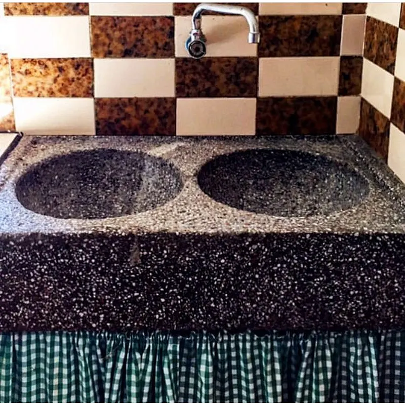 terrazzo stone bathroom sink