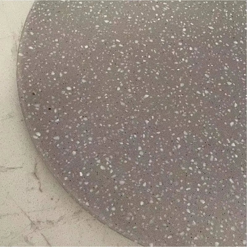 Round Grey Cement Terrazzo Table Tops