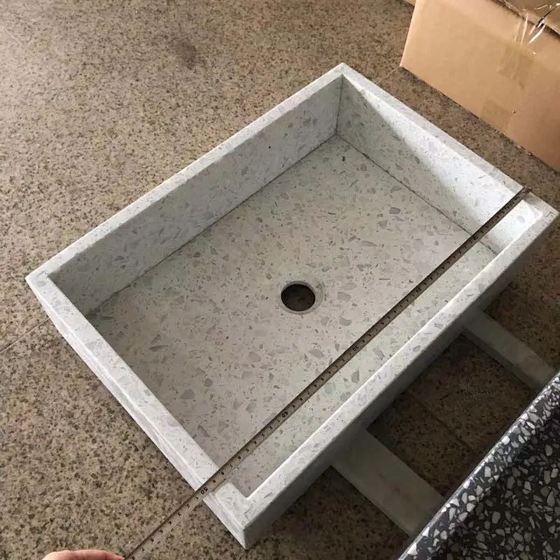 Popular cement terrazzo hand wash sink for bathroom