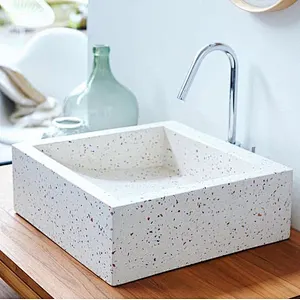 terrazzo stone bathroom sink