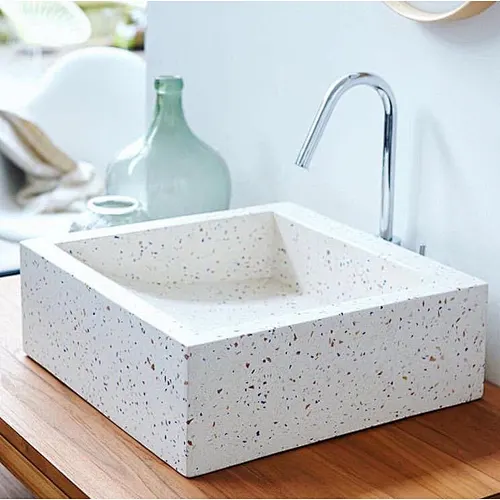 terrazzo stone bathroom sink