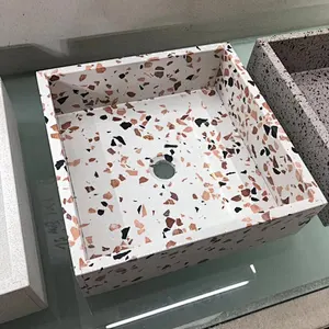 Popular cement terrazzo hand wash sink for bathroom
