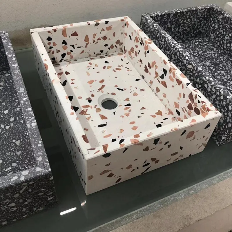IOKA Professional Vendor basin terrazzo basin stone vanity basin
