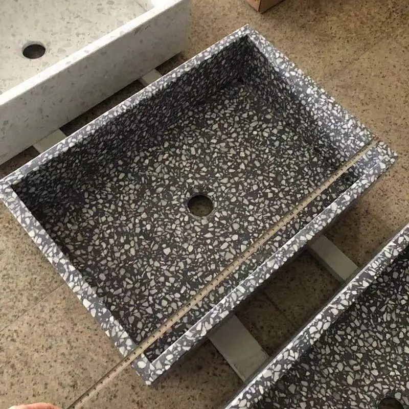 Popular cement terrazzo hand wash sink for bathroom