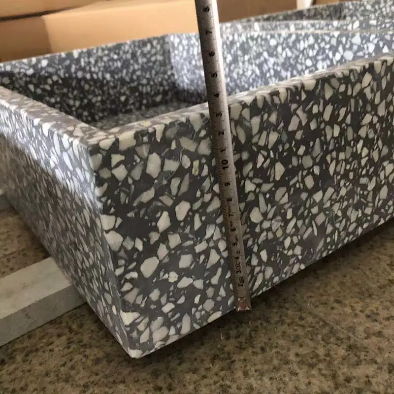 Popular cement terrazzo hand wash sink for bathroom