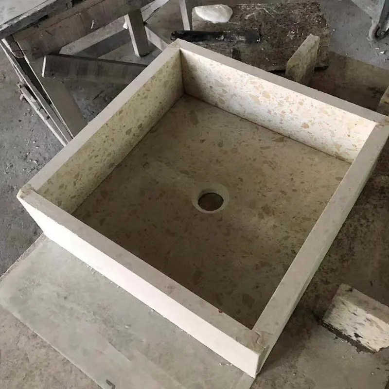 Better price  terrazzo sink  bathroom stone basin  stone wash sinks