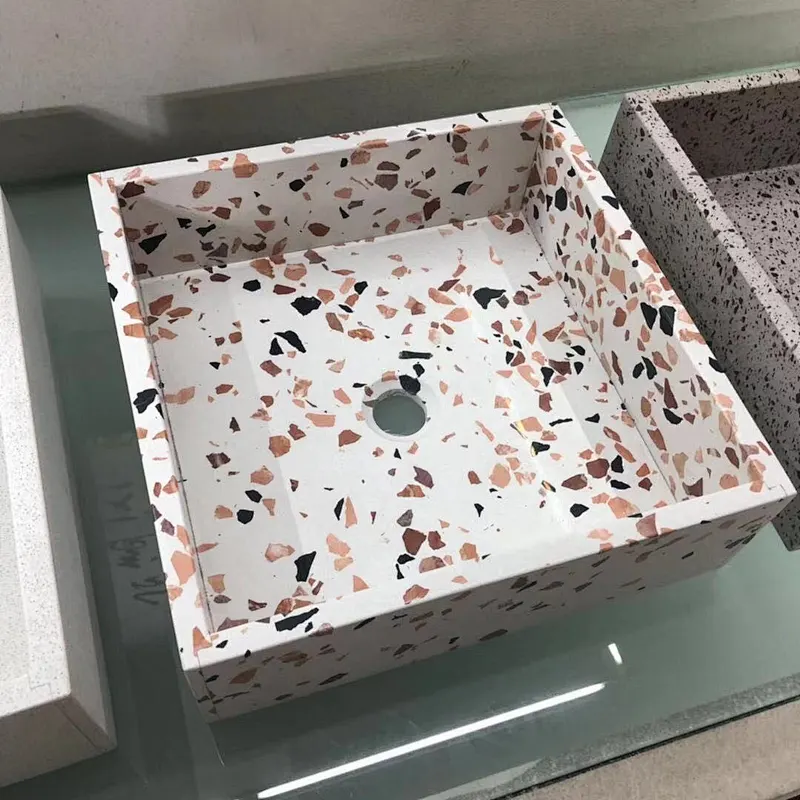 Better price  terrazzo sink  bathroom stone basin  stone wash sinks