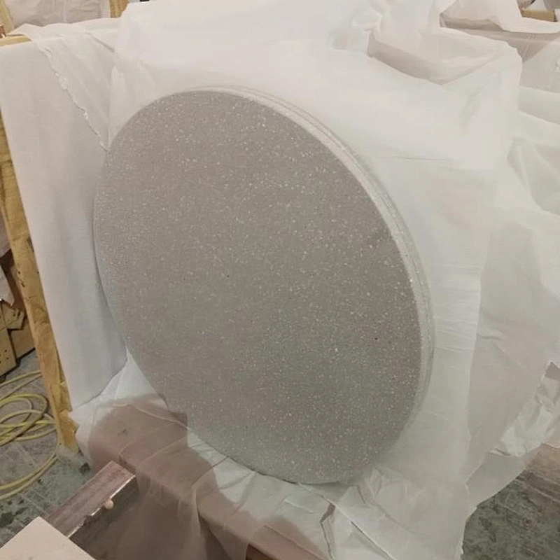 Round Grey Cement Terrazzo Table Tops