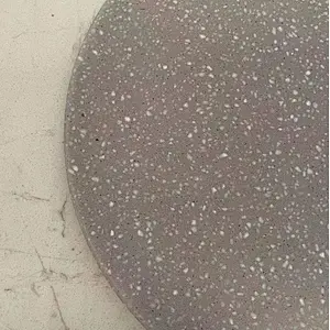 Round Grey Cement Terrazzo Table Tops