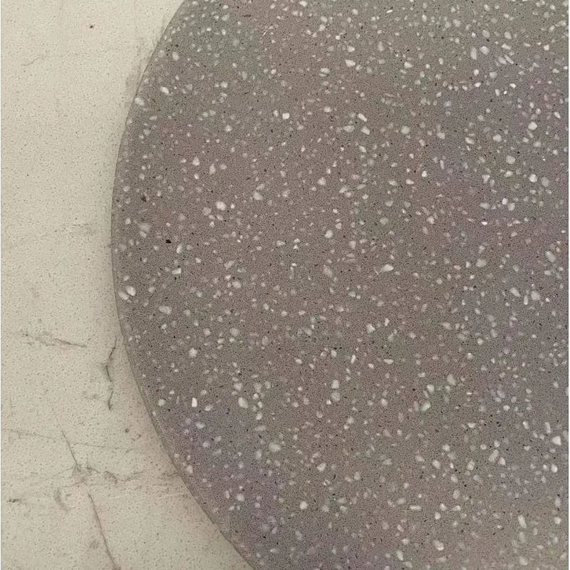 Round Grey Cement Terrazzo Table Tops