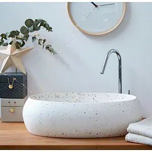 terrazzo stone bathroom sink