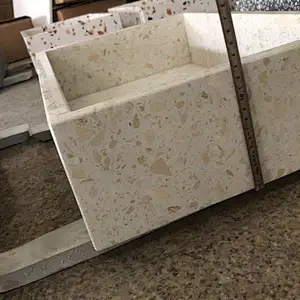 modern multi   color pink  terrazzo basin  vessel sink