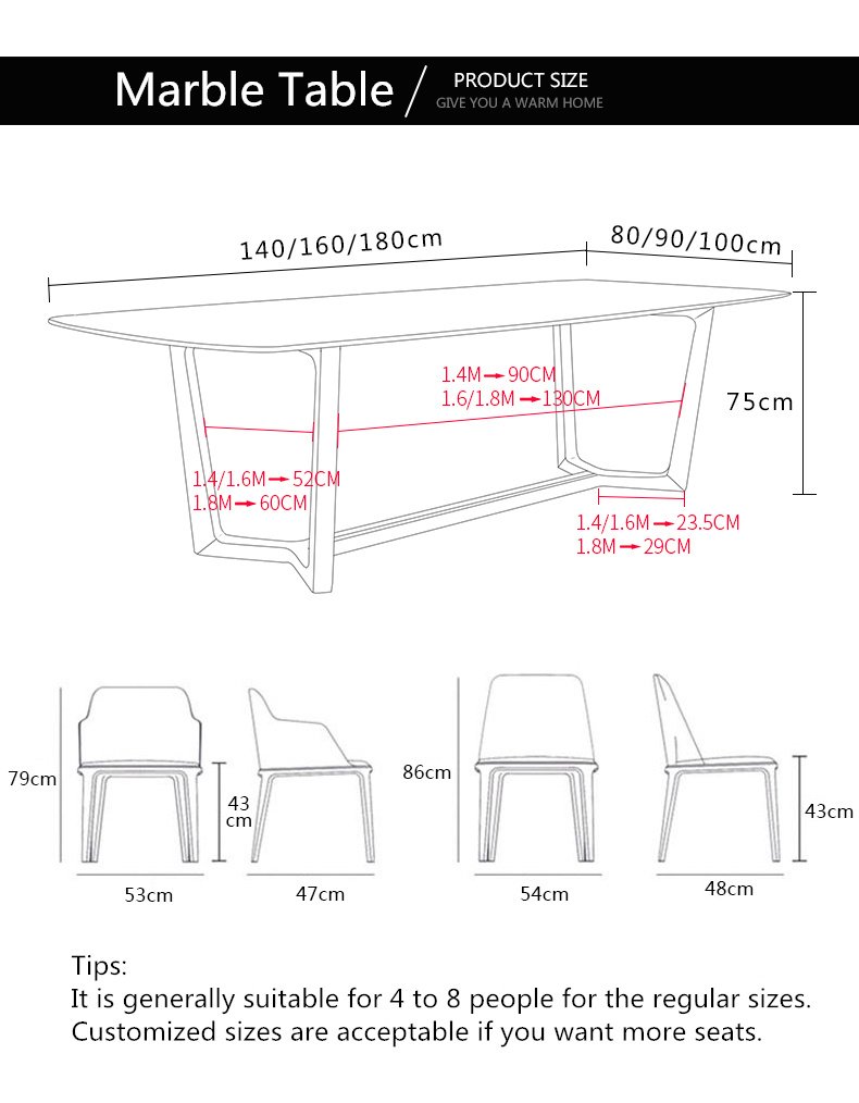 marble top dining table