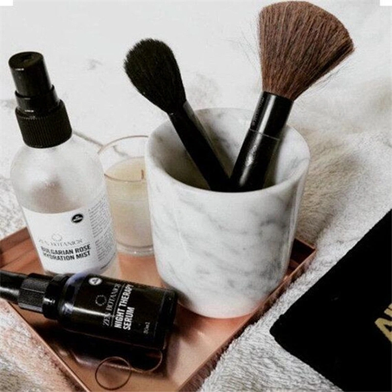 Marble Pencil Holder, White Marble Desktop Pen Holder for Sale