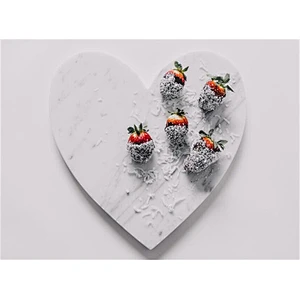 Carrara White Marble Plate polished white marble tray for Party