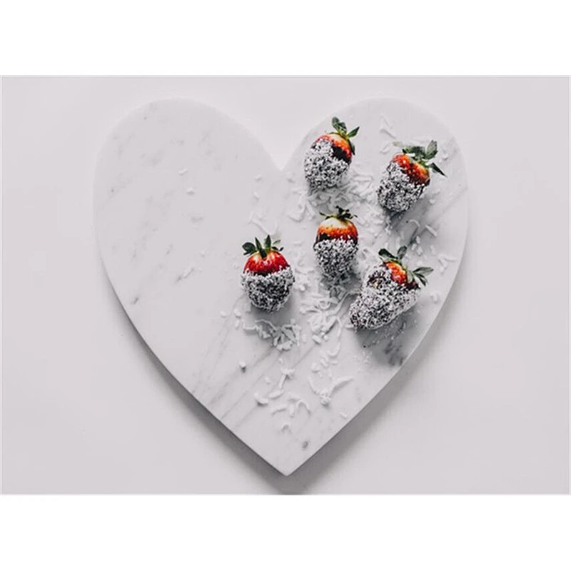 Carrara White Marble Plate polished white marble tray for Party