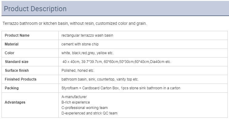 terrazzo sink