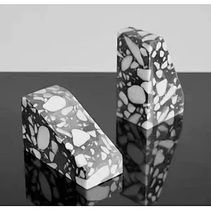 terrazzo stone marble stone for bookend stone bookholder for Home Decoration