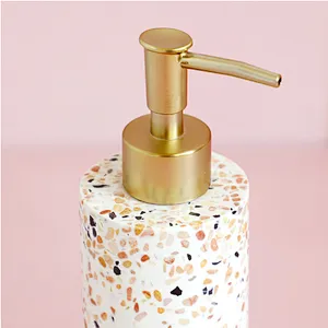 Bathroom Decoration Set, Resin Wash Set, Bathroom Toothbrush Mouthwash Cup,Terrazzo Cup for Hotel Toilet