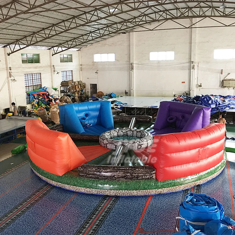 Crazy Sports Interactive Games Inflatable Hungry Bungee Running Human Hippo Chow Down Inflatable Game