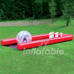 Outdoor Sport Game Inflatable 10 Pin Bowling Lane Game Alley,Inflatable Bowling Shooting Sports For Sale