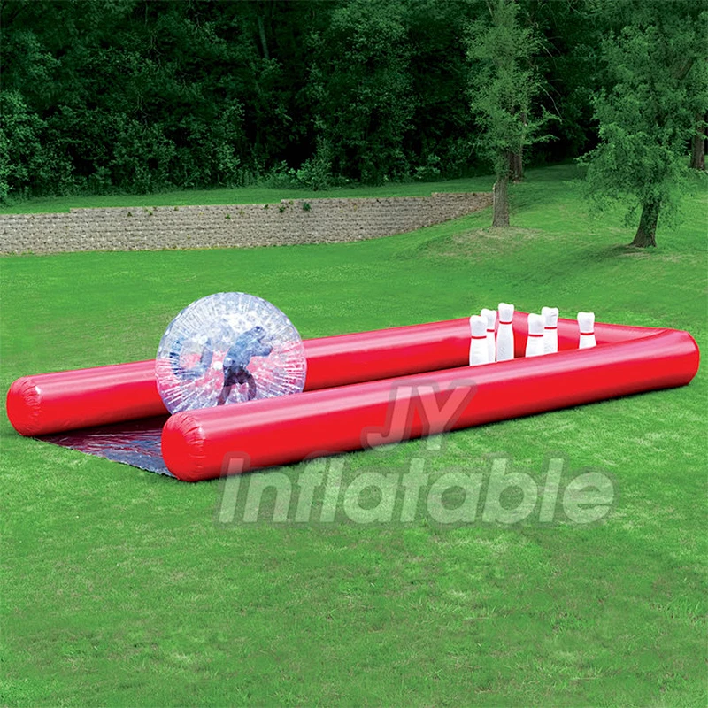 Outdoor Sport Game Inflatable 10 Pin Bowling Lane Game Alley,Inflatable Bowling Shooting Sports For Sale