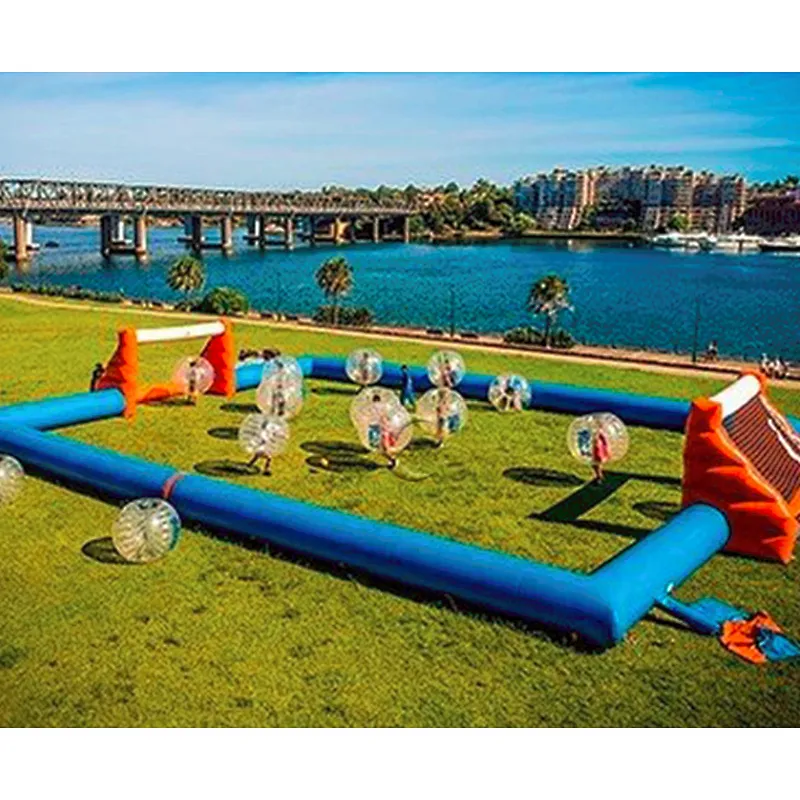 Customized Outdoor Portable Slippery Inflatable Soap Football Soccer Filed Court Arena