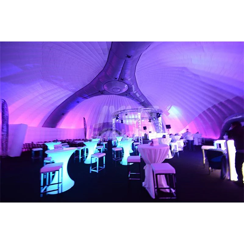 Custom Logo PVC Tarpaulin Lighting Air Dome LED Inflatable Dome Tent For Party