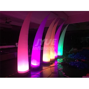 Lighting Decoration Inflatable LED Ivory Entrance Arch /Inflatable Lighted Tusk For Advertising