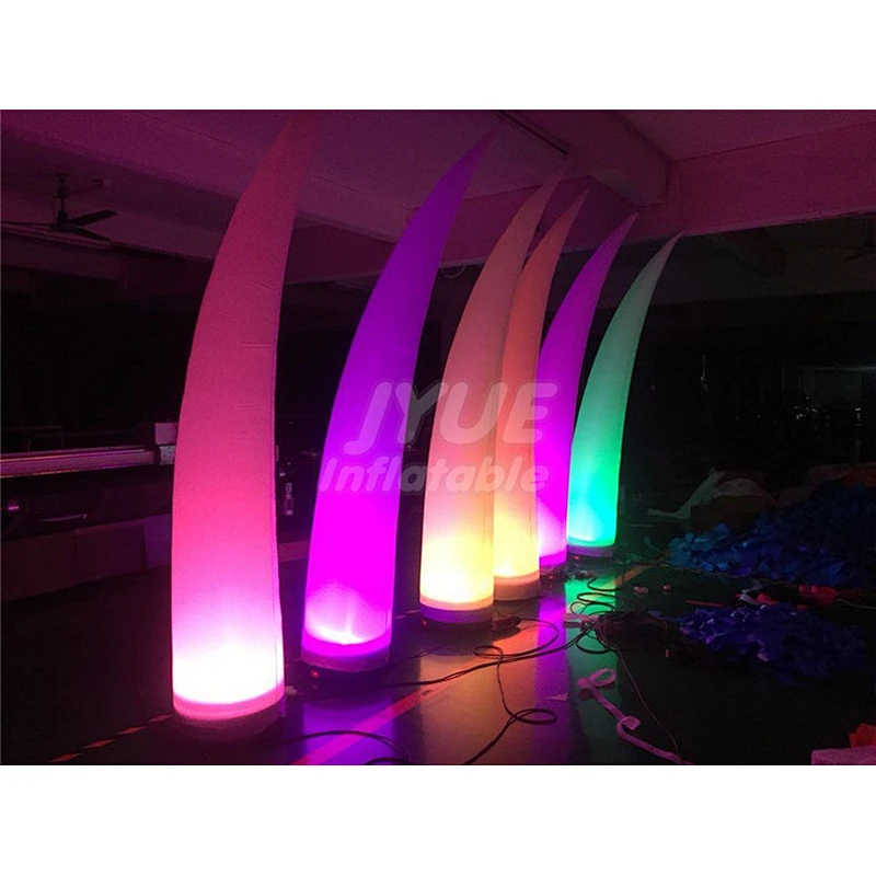 Lighting Decoration Inflatable LED Ivory Entrance Arch /Inflatable Lighted Tusk For Advertising