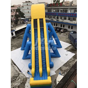 Commercial Yellow And Blue Inflatable Stair Slide Summer Pool Slide Inflatable For Adult