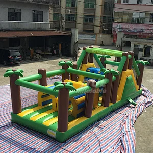 Air Mega Jungle Theme Jumping Small Inflatable Obstacle Course Moon House
