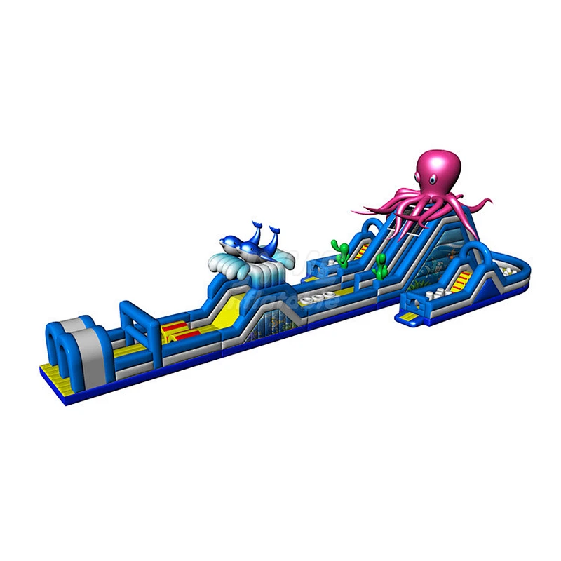 Factory Supply Kids Adult Commercial Large Long Inflatable Obstacle Course