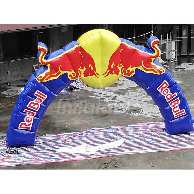 Competitive Price Advertising Welcome Red Bull Inflatable Arch For Sale