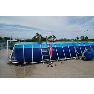Newest Type Customized Inflatable Swimming Rectangular Metal Frame Pool For Sale