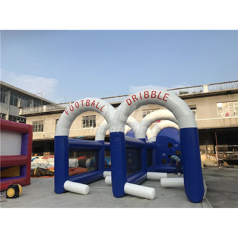 Commercial Grade Soccer  Inflatable Football Dribble  Games Obstacle Shooting Games for Kids and Adults
