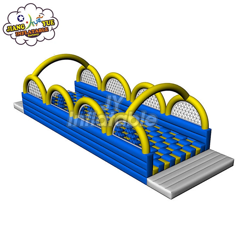Outdoor Adult Blue big inflatable obstacle course for sale