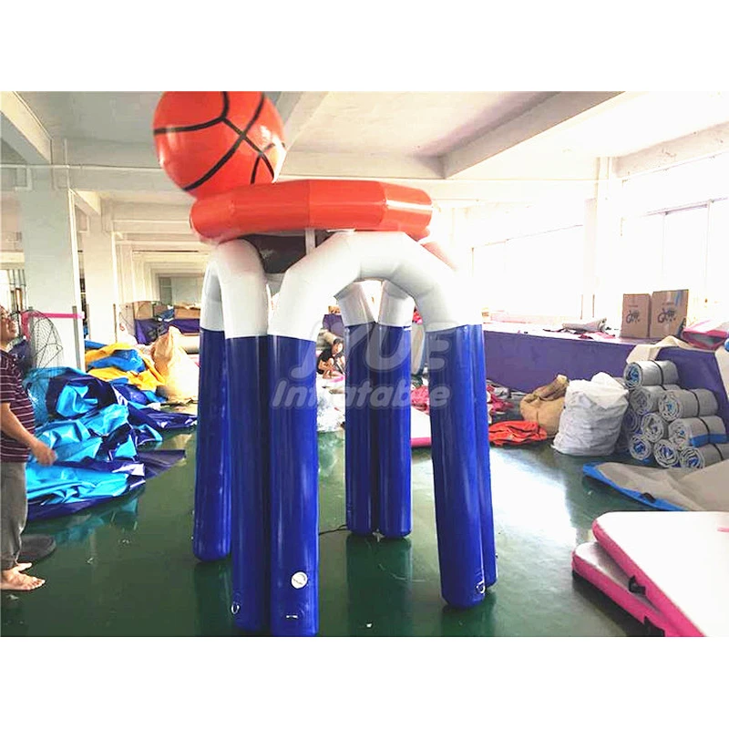 Custom Commercial Inflatable Basketball Shooter Game Basketball Hoop For Water Play