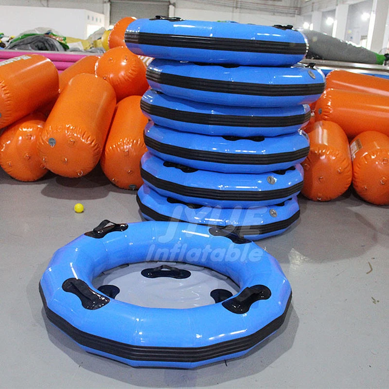 4 Person Pure PVC Family Round Raft Tube Inflatable Water Park Raft For Fiberglass Pool Slide