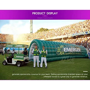 Portable Inflatable Football Tunnel With Helmet,Inflatable Football Helmet Tunnel For Sale