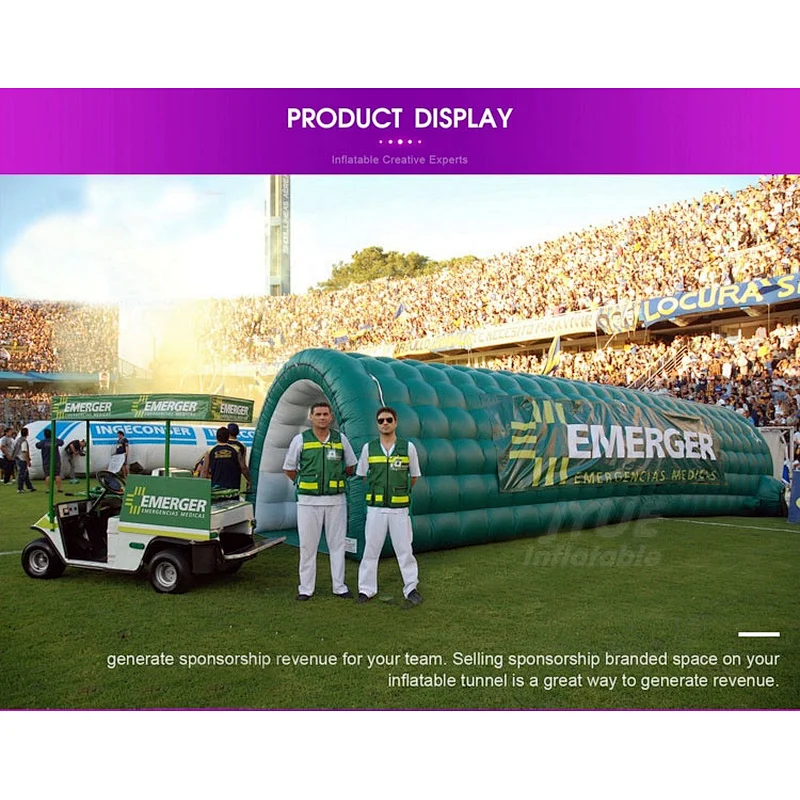 Portable Inflatable Football Tunnel With Helmet,Inflatable Football Helmet Tunnel For Sale