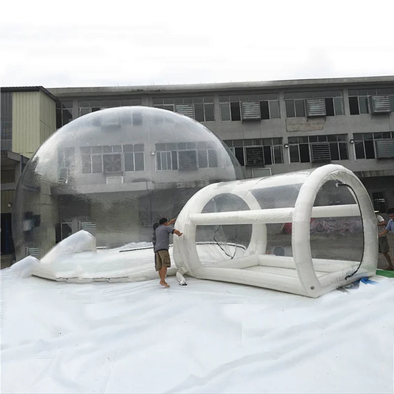 Outdoor Tunnel Clear Bubble Camping Tent Inflatable Bubble Tent House For Sale