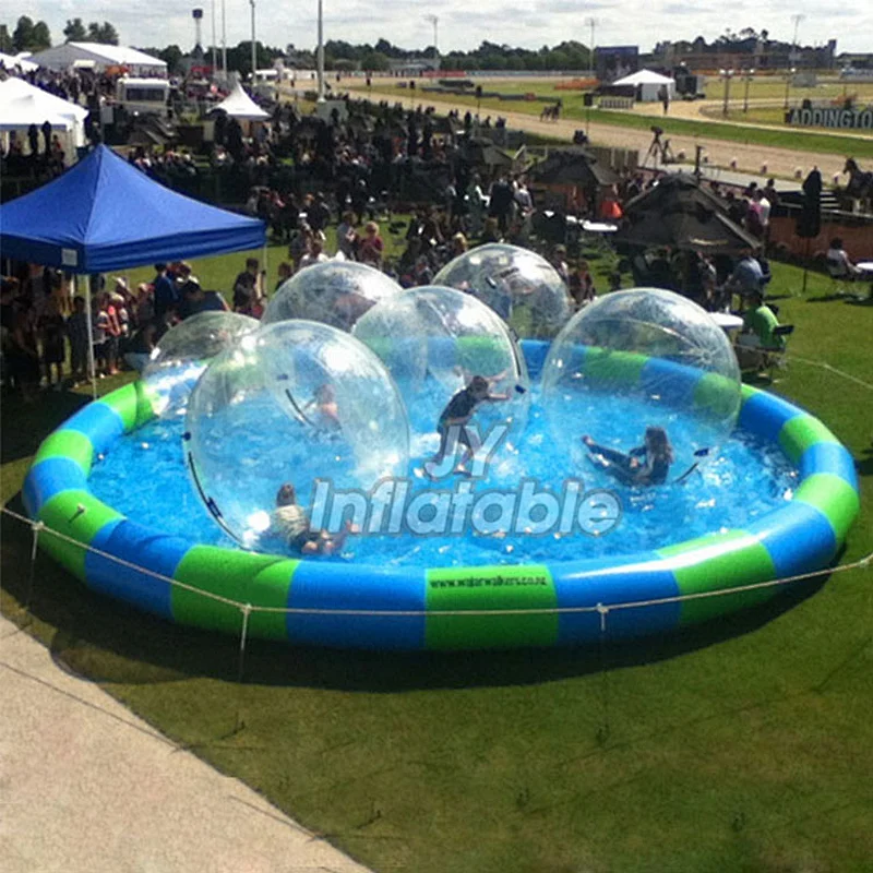 Custom Commercial Swimming Pool For Kids Inflatable Ball Pool With Walking Water Ball