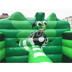 Adult And Children Outdoor Sport Games Commercial Used Runway Two Lane Inflatable Bungee Run With IPS System