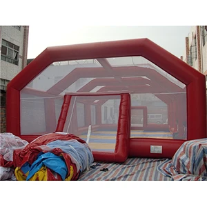 Outdoor Playground Inflatable Soap Football Soccer Field With Tent