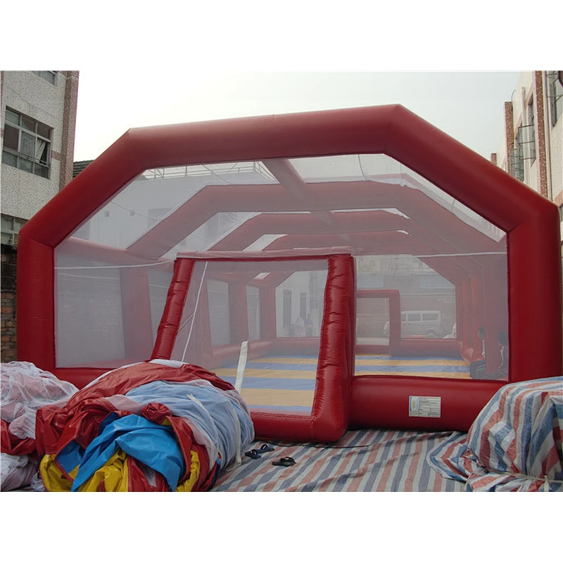 Outdoor Playground Inflatable Soap Football Soccer Field With Tent