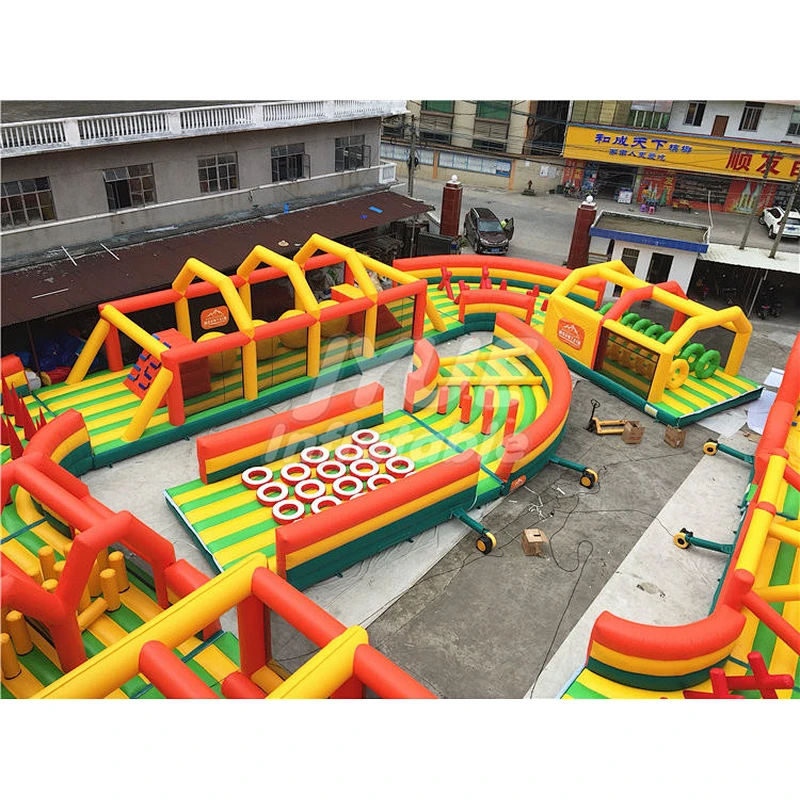 Outdoor Commercial Team Interactive Activity Games Big Inflatable Obstacle Course For Sale