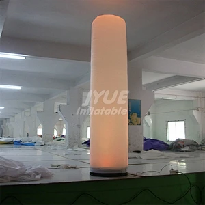 Outdoor Event Party Club 3m High Decoration Advertising Inflatable LED Column With Light