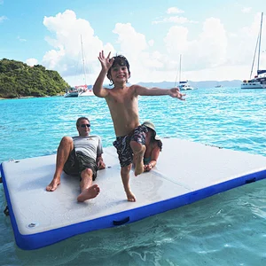 Super Strong Floating Dock Drop Stitch Swim Inflatable Water Floating Platform For Sale