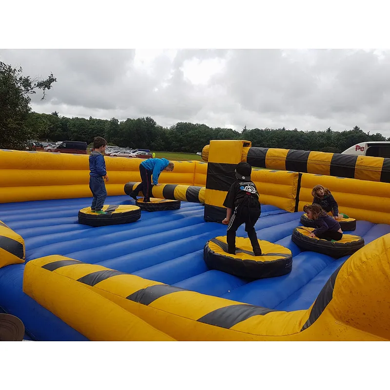 Multi Play Funny Giant Outdoor Interactive Inflatable Meltdown Challenge Games Inflatable Wipeout for Sale